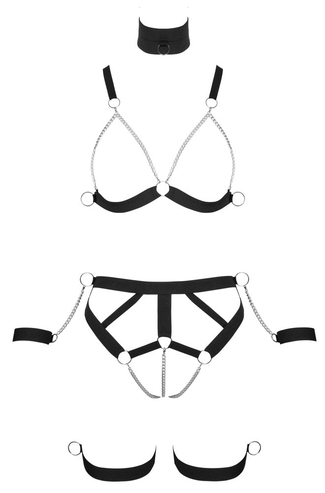 Bad Kitty - Harness-Set - elastisches Brust- und Hüftgeschirr