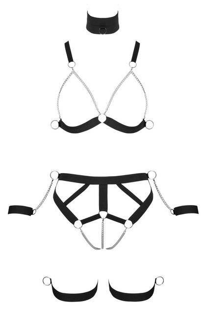Bad Kitty - Harness-Set - elastisches Brust- und Hüftgeschirr