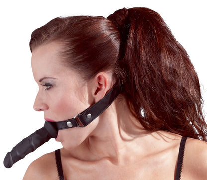 fetish Collection - Knebel mit Dildo aus Lederimitat