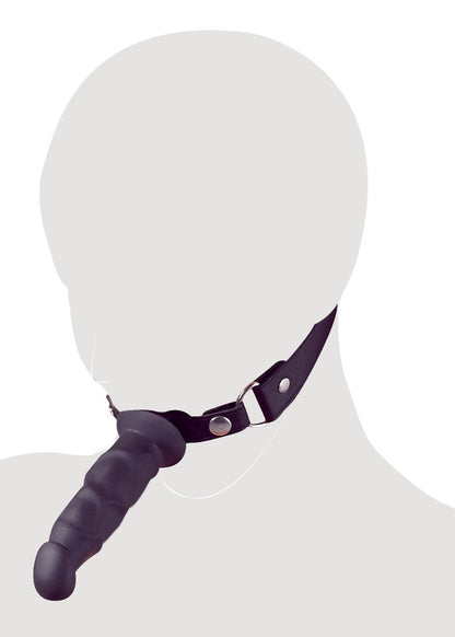 fetish Collection - Knebel mit Dildo aus Lederimitat