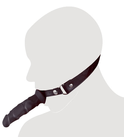 fetish Collection - Knebel mit Dildo aus Lederimitat