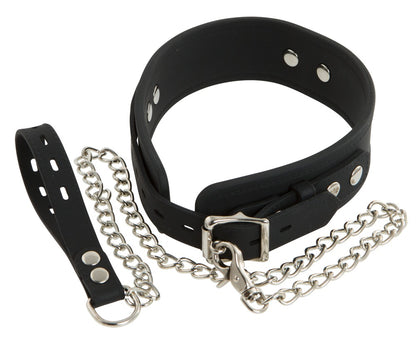 Bad Kitty - Silikon-Halsband mit verstellbaren Riemen & Leine