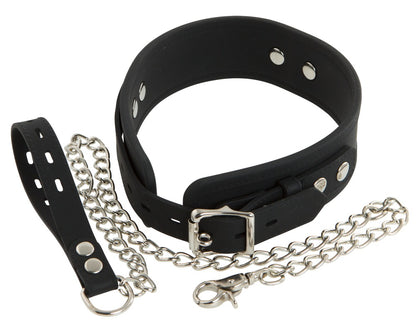 Bad Kitty - Silikon-Halsband mit verstellbaren Riemen & Leine