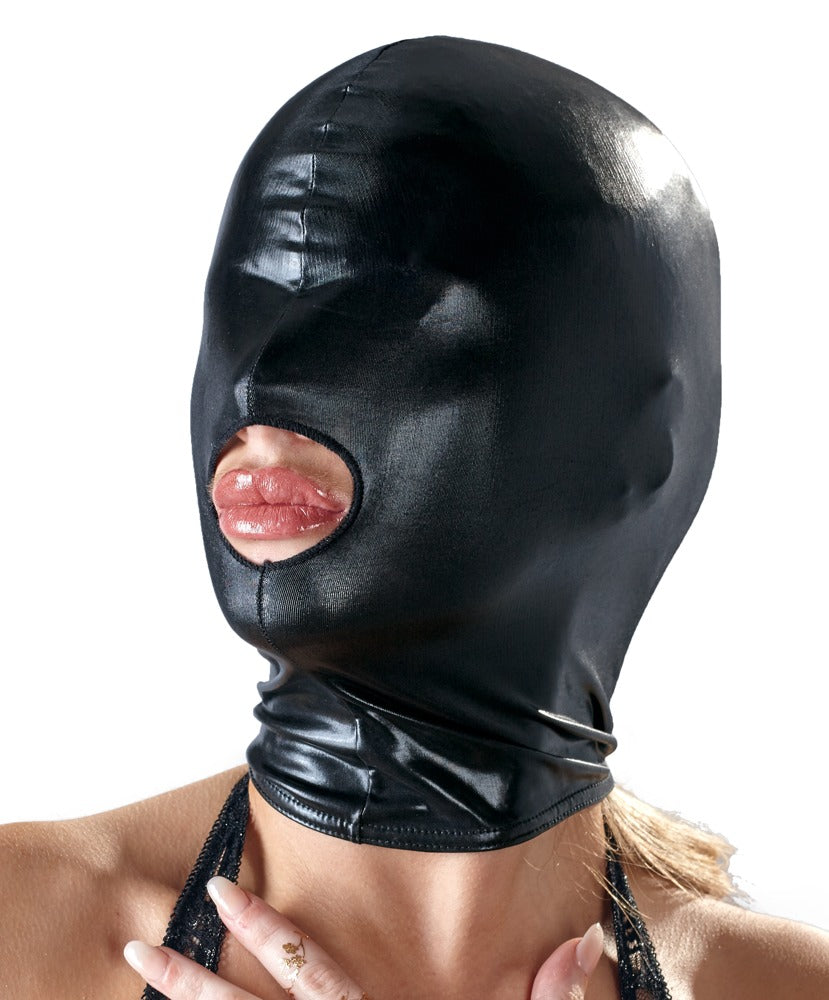 Bad Kitty - Wetlook-Kopfmaske mit Mundöffnung