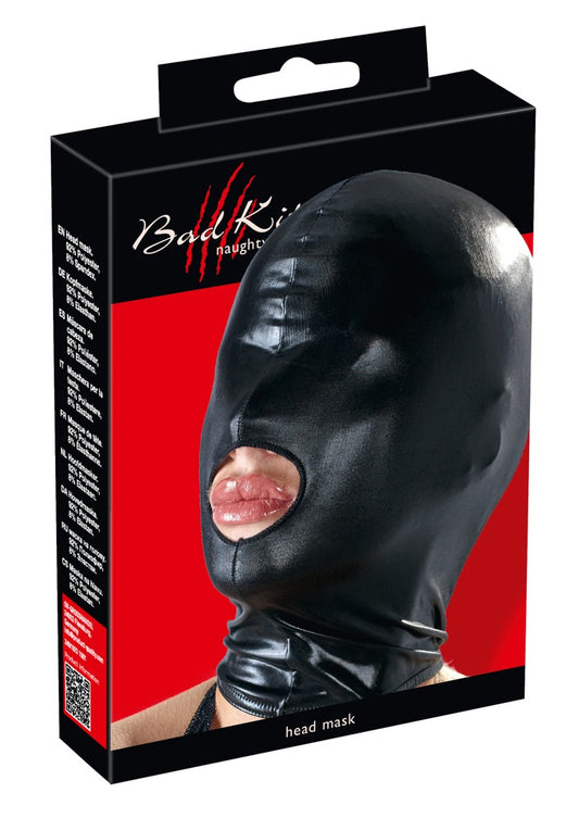 Bad Kitty - Wetlook-Kopfmaske mit Mundöffnung