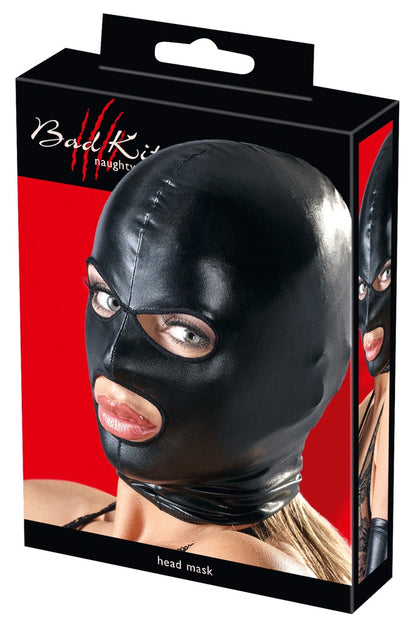 Bad Kitty - Wetlook-Kopfmaske mit Öffnungen
