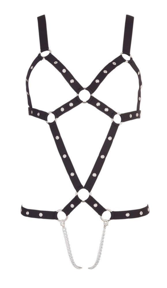 Bad Kitty - Riemenbody mit Schrittketten - Bondage-Body