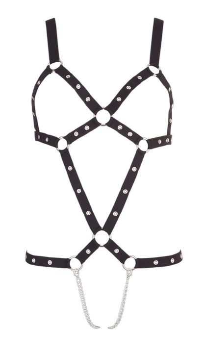 Bad Kitty - Riemenbody mit Schrittketten - Bondage-Body