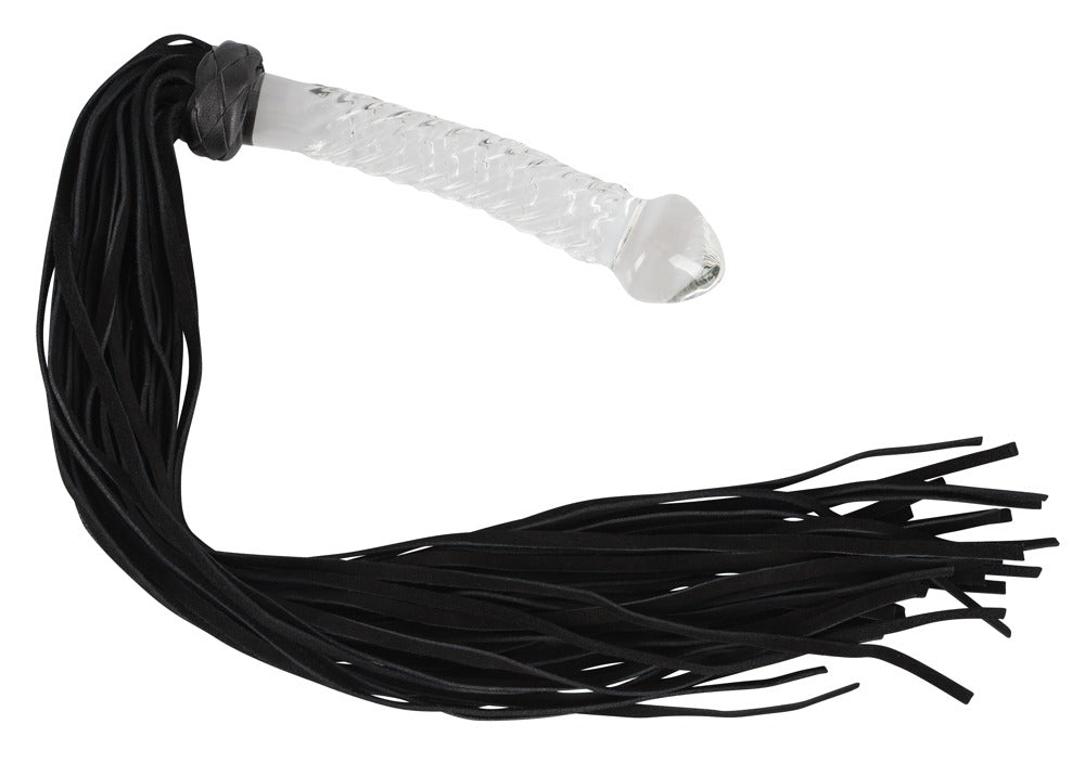 Bad Kitty - Flogger mit Glasgriff - Peitsche und Dildo