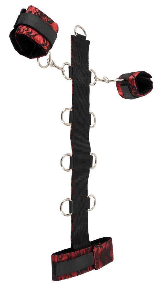 Bad Kitty - Halsfessel mit Handfesseln - Satin-Bondage-Set