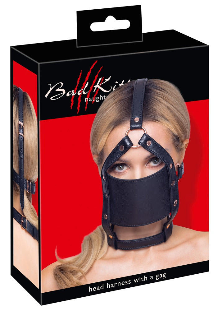 Bad Kitty - Kopfgeschirr mit Rundknebel