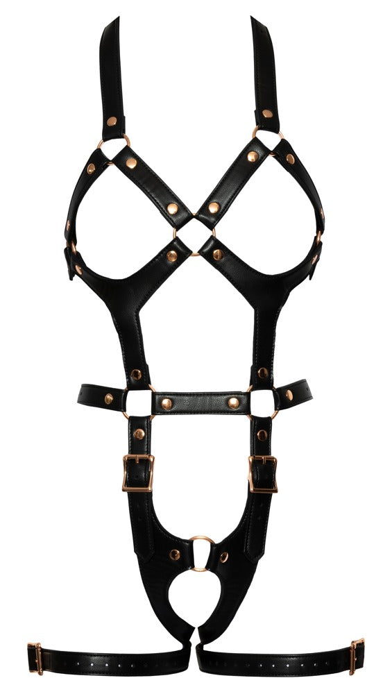 Bad Kitty - Harness-Einteiler - Bondage-Body in eleganter Lederoptik