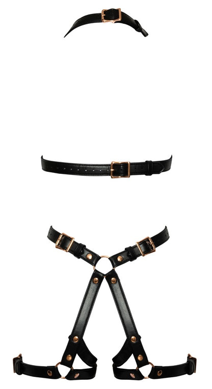Bad Kitty - Harness-Einteiler - Bondage-Body in eleganter Lederoptik