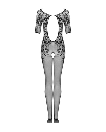 Bodystocking ouvert schwarz mit offenem Rücken