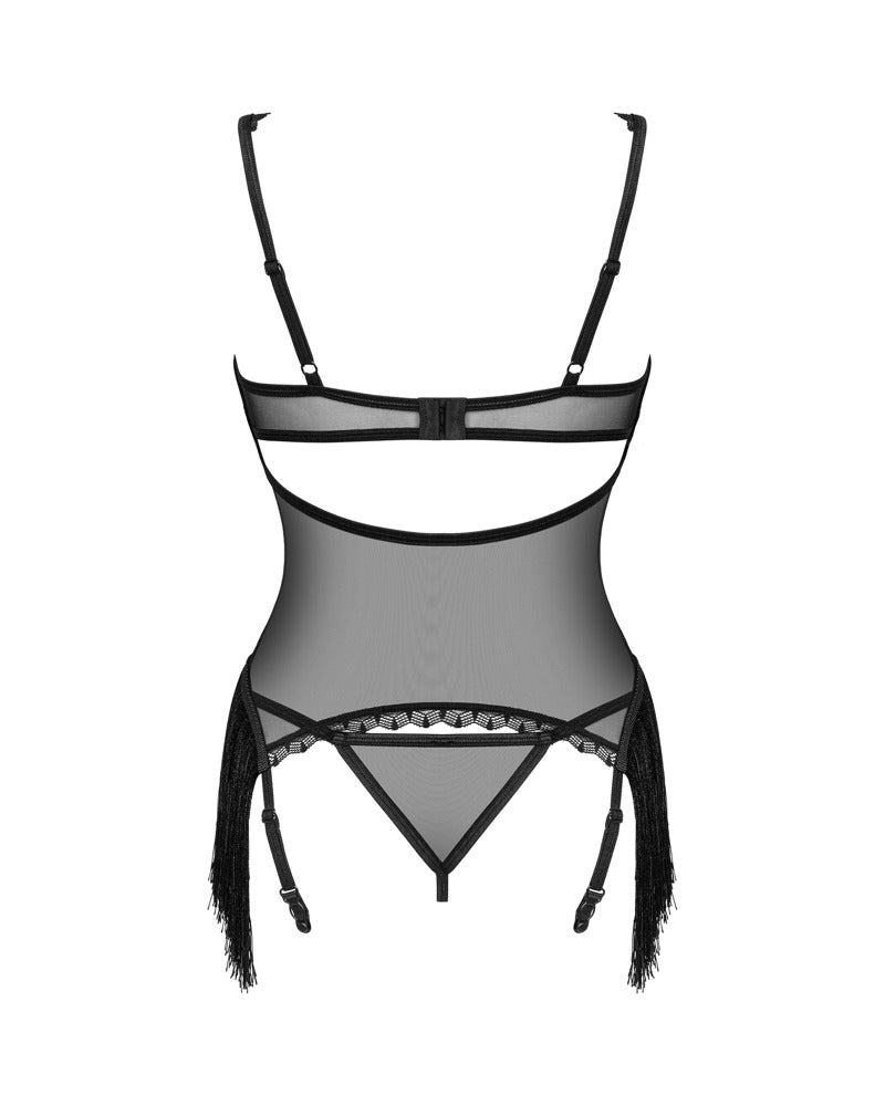 Obsessive - Set Sherila - Strapshemd und String im Set