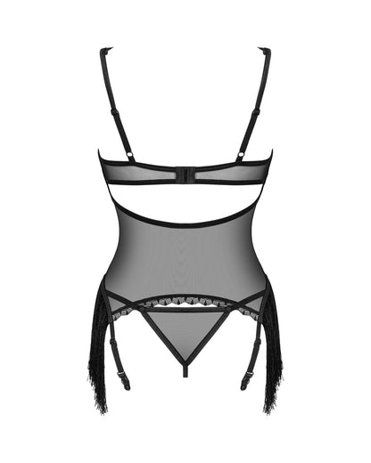 Obsessive - Set Sherila - Strapshemd und String im Set