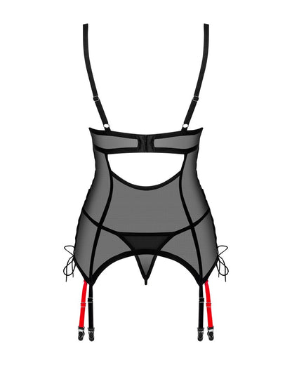 Obsessive - Set Glandez - Straps-Corsage und String im Set