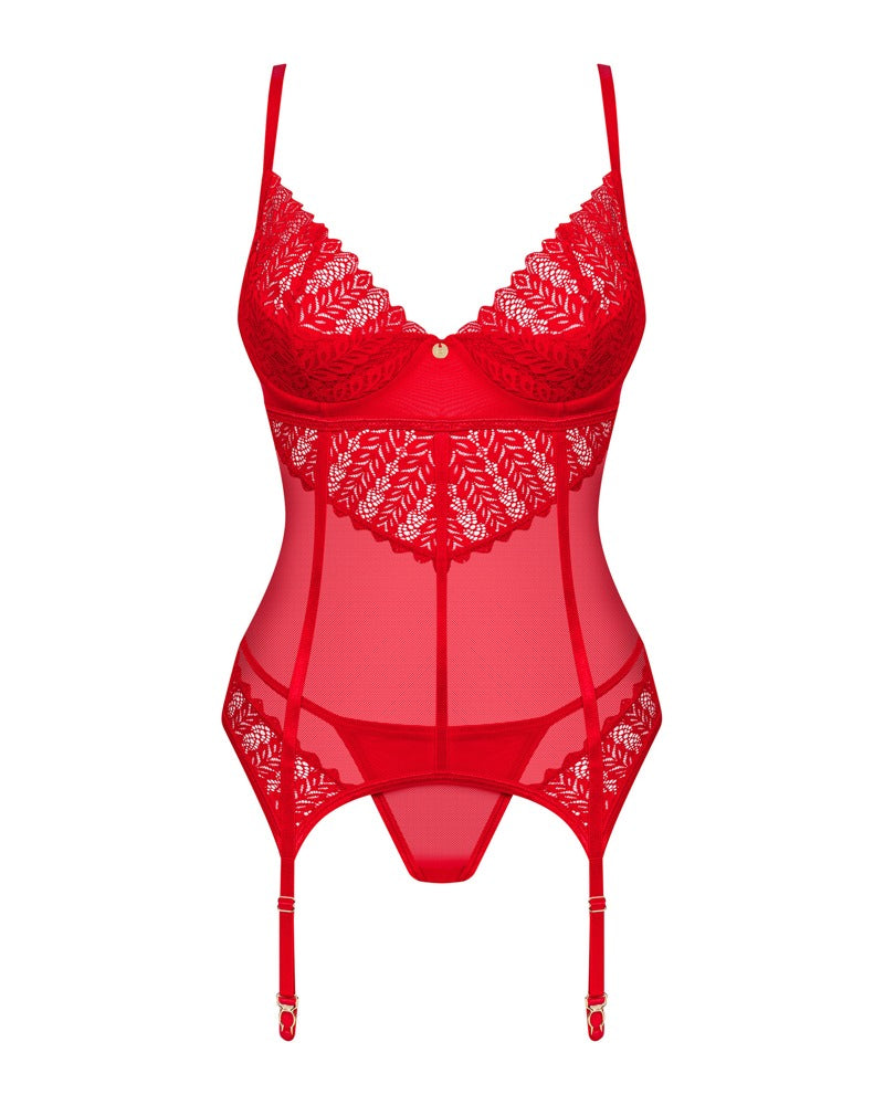 Obsessive - Set Ingridia - Straps-Corsage und String im Set