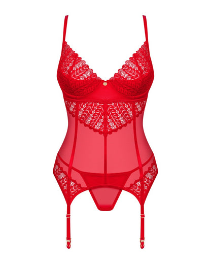 Obsessive - Set Ingridia - Straps-Corsage und String im Set