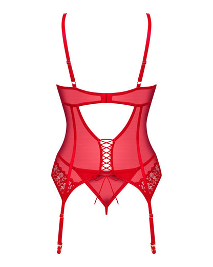 Obsessive - Set Ingridia - Straps-Corsage und String im Set