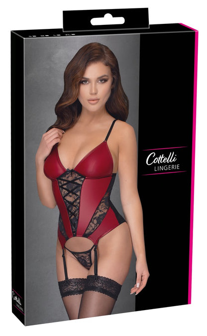 Cottelli - Strapshemd rot/schwarz