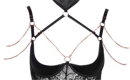 Abierta Fina - Strapshemd und String ouvert