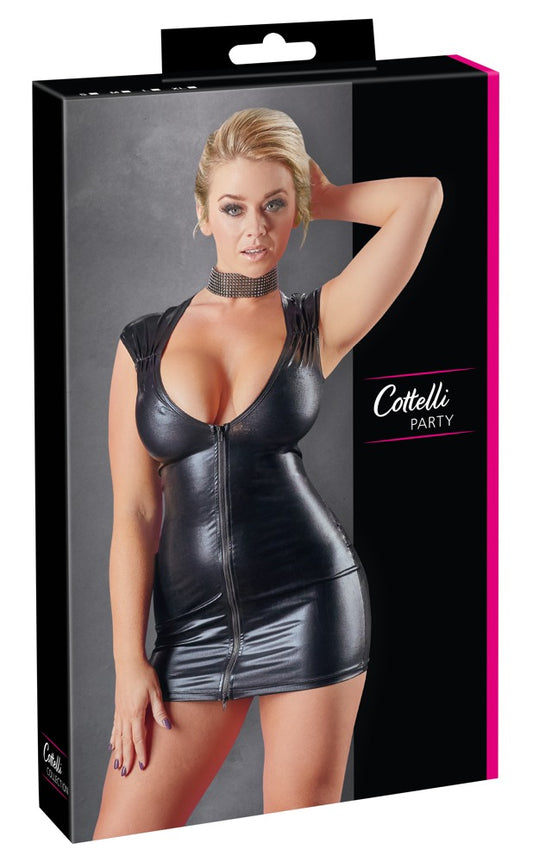 Cottelli - Wetlookkleid Zip