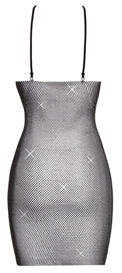 Glitzer Minikleid mit Netzmaschen