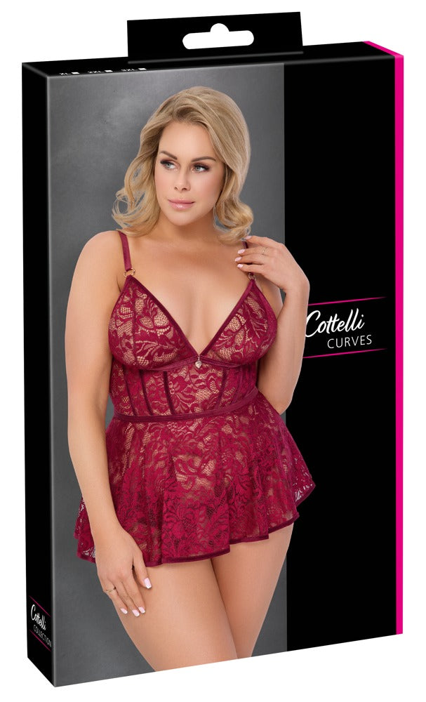 Plus Size Babydoll und Slip Ouvert von Cottelli CURVES