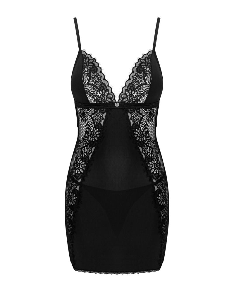 Obsessive - Maderris - Figurbetonendes Dessouskleid & String