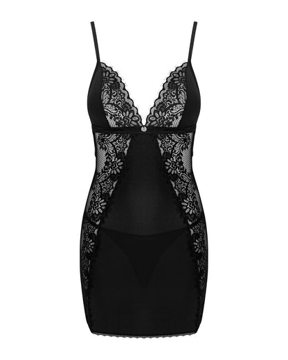 Obsessive - Maderris - Figurbetonendes Dessouskleid & String