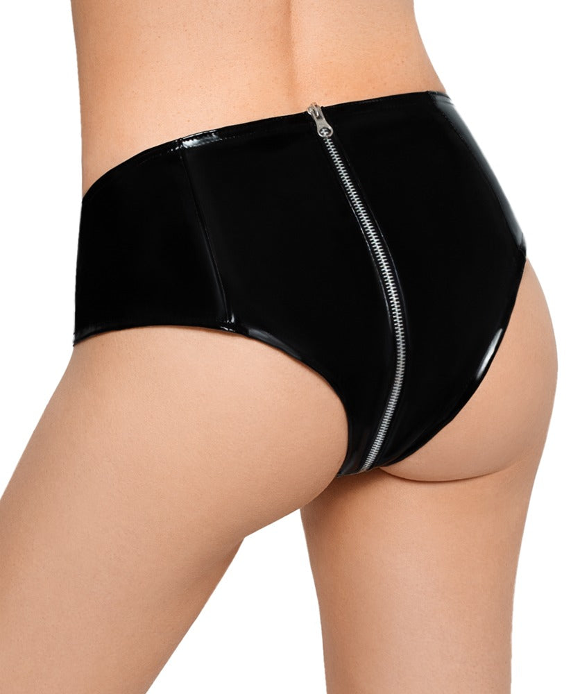 Black Level - Lackslip - Slip mit durchgehendem Zipper