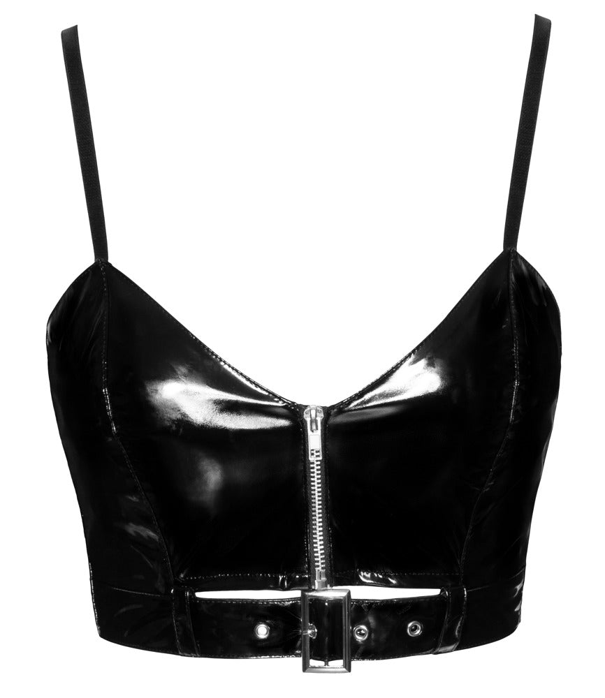 Black Level - Lack Top mit Schnalle