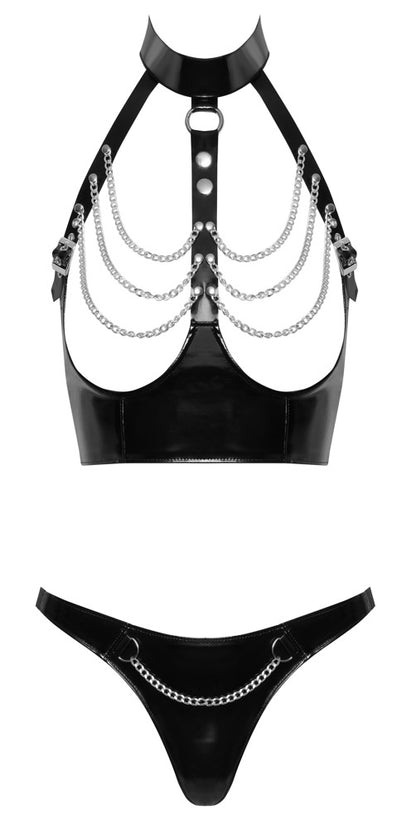 Black Level - Lackset - Ouvert-Top & Riostring mit Ketten