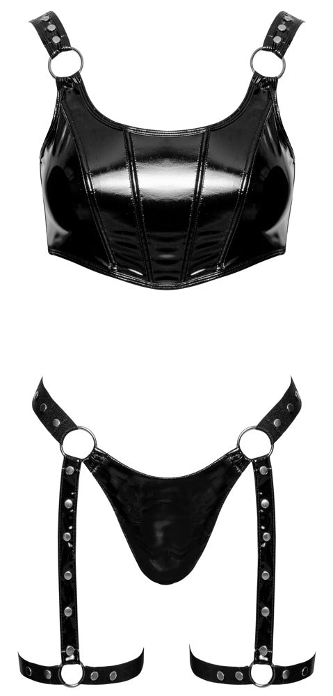 Black Level - Lack Bustier & Strapsstring