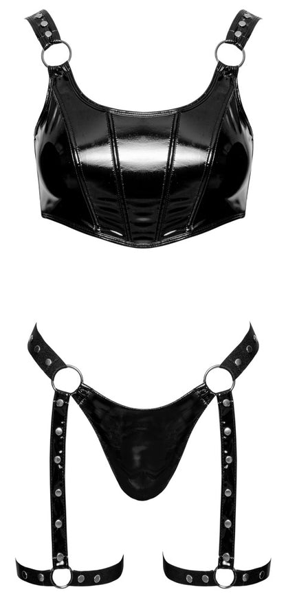 Black Level - Lack Bustier & Strapsstring