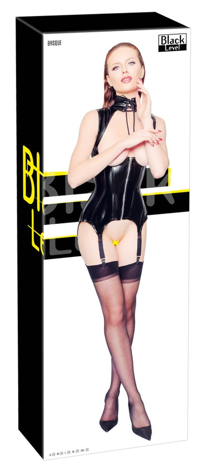 Black Level - Straps Corsage aus Lack