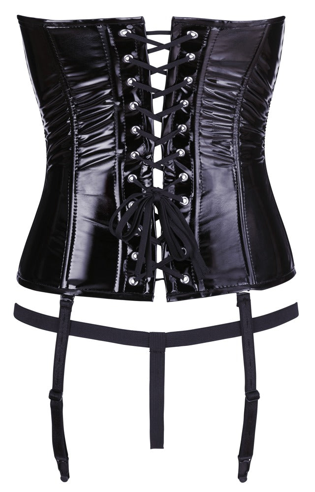 Black Level - Lackcorsage mit Strumpfhaltern