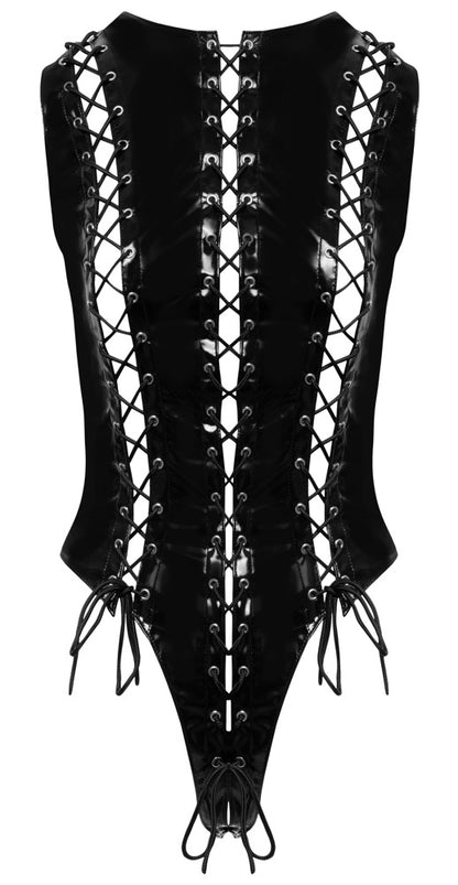 Black Level - Lackbody - Body mit Front- & Schritt-Schnürung