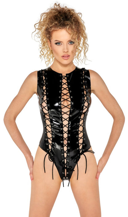 Black Level - Lackbody - Body mit Front- & Schritt-Schnürung