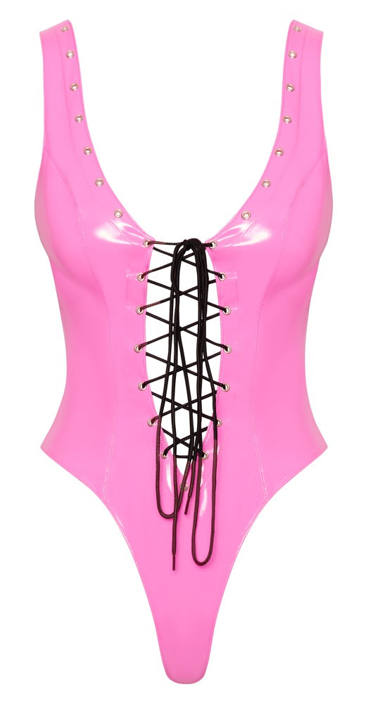 Black Level - Lackbody - knapper Body mit Schnürungen