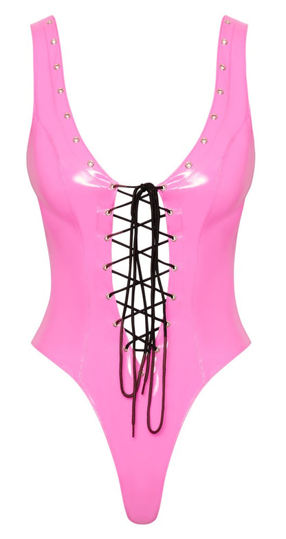 Black Level - Lackbody - knapper Body mit Schnürungen