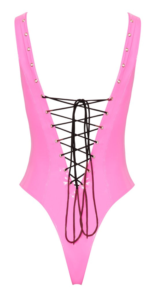 Black Level - Lackbody - knapper Body mit Schnürungen