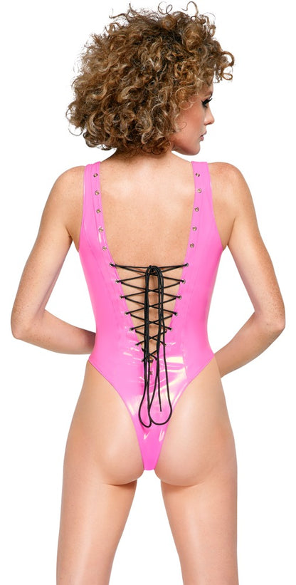 Black Level - Lackbody - knapper Body mit Schnürungen