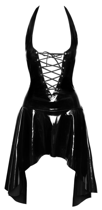 Black Level - Lackkleid - figurbetontes Neckholder-Dress
