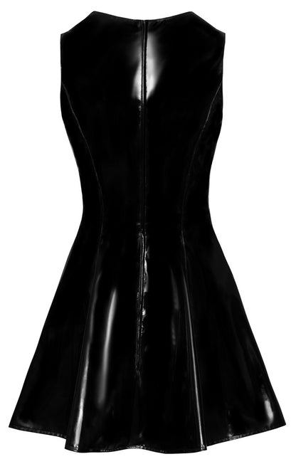 Black Level - Lackkleid - Mini-Kleid mit Spitzen-Dekolleté