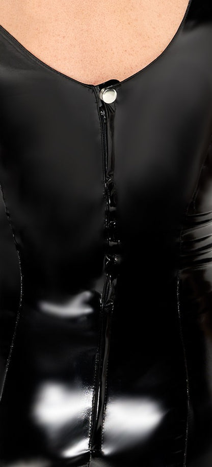 Black Level - Lack Schnallen-Minikleid