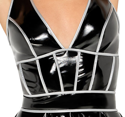 Black Level - Lack Neckholder-Kleid