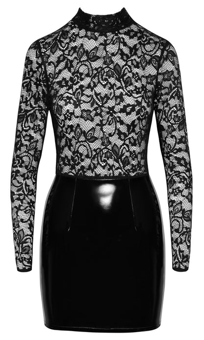 Black Level - Spitze & Lack Minikleid