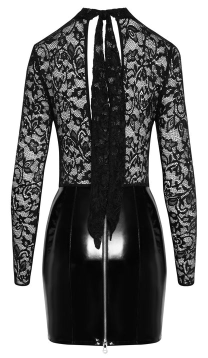 Black Level - Spitze & Lack Minikleid
